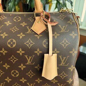 New VACHETTA LEATHER COWHIDE KEY BELL CLOCHETTE Luggage Tag Beige